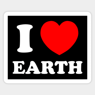 I Love Heart Earth Sticker